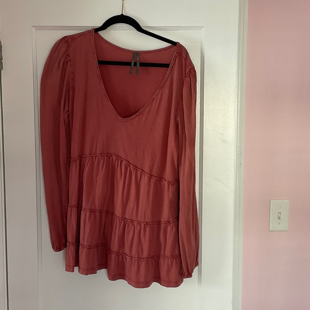 Anthropologie Coral Tunic Top